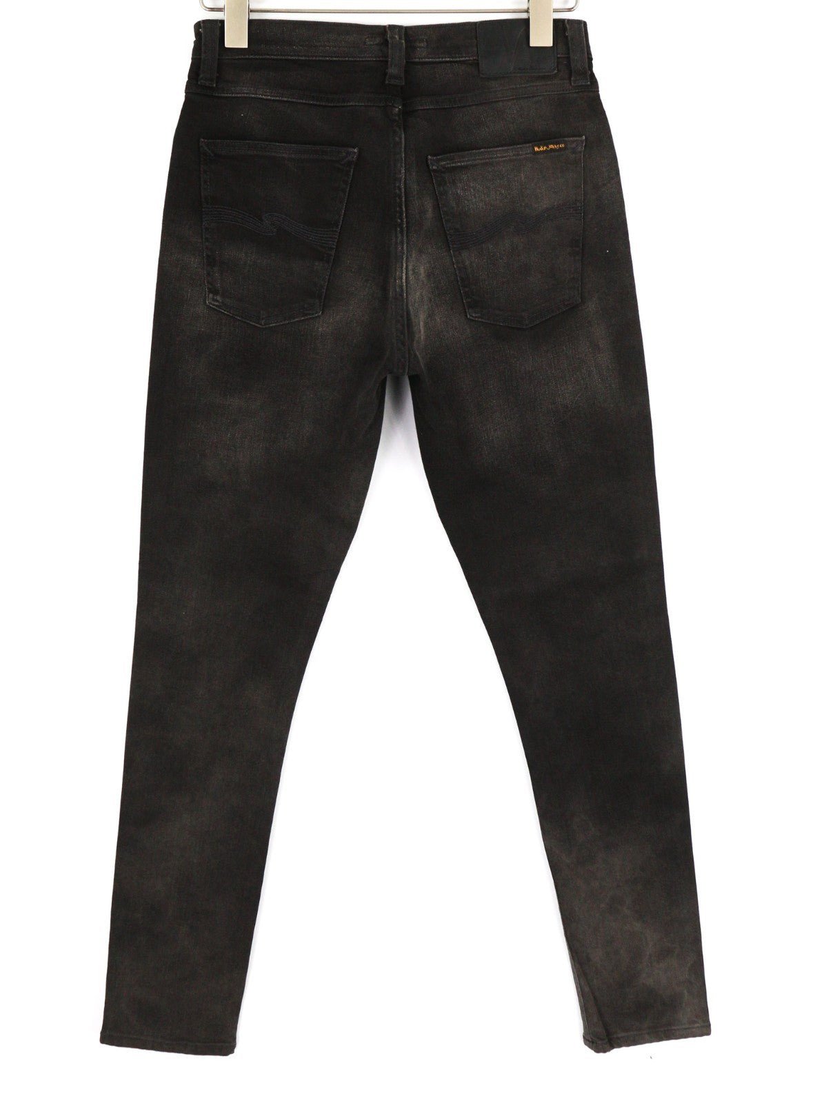 NUDIE JEANS Pipe Led Men's Jeans W30/L30 Grey Marble Organic Skinny Washed Zip