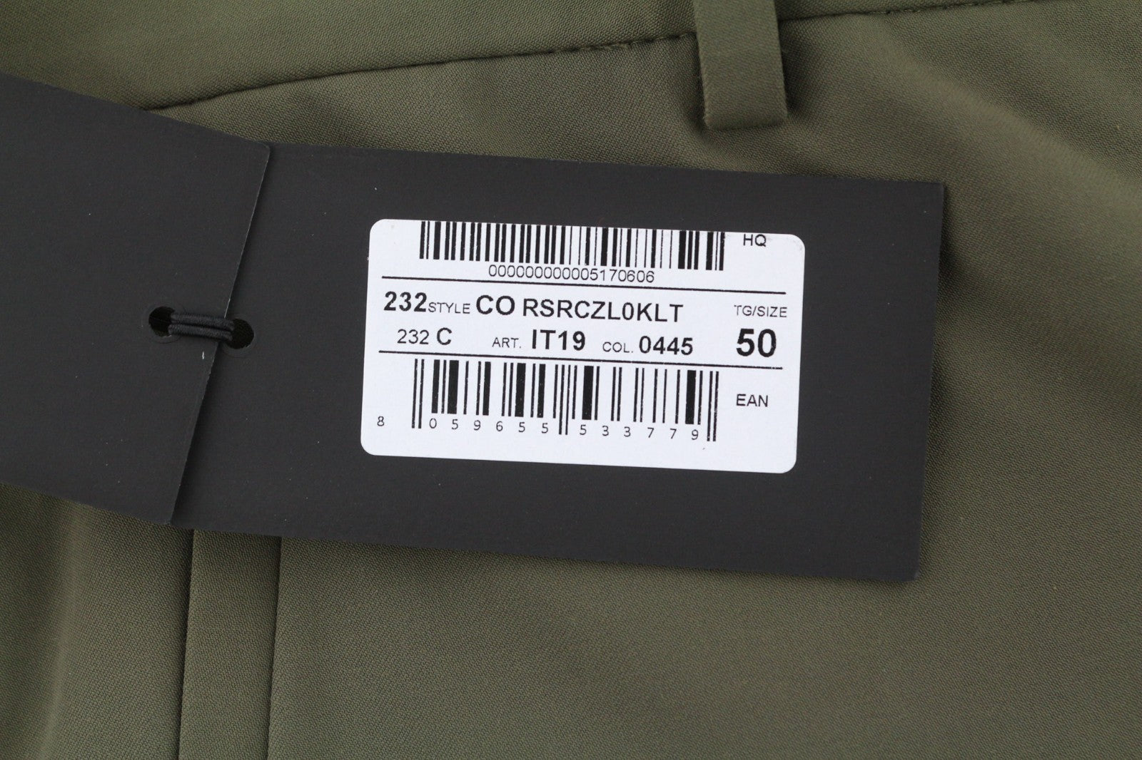 PT TORINO Gamma Men's Trousers 50 W35 Khaki Slim Cargo Stretchy Zip Pockets