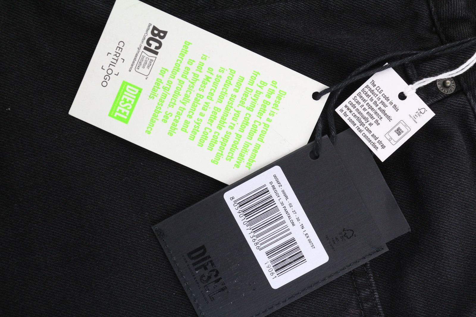 DIESEL D-Reggy 009RL Women's Jeans W27/L30 Black Straight Pure Cotton Everyday