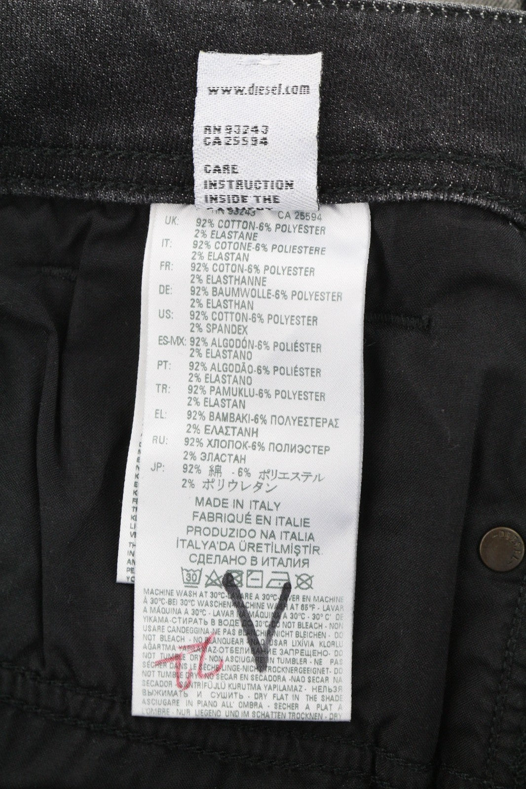 DIESEL Sleenker-X-SP 082AX Men's Jeans W32/L32 Grey Slim Skinny Stretch Washed