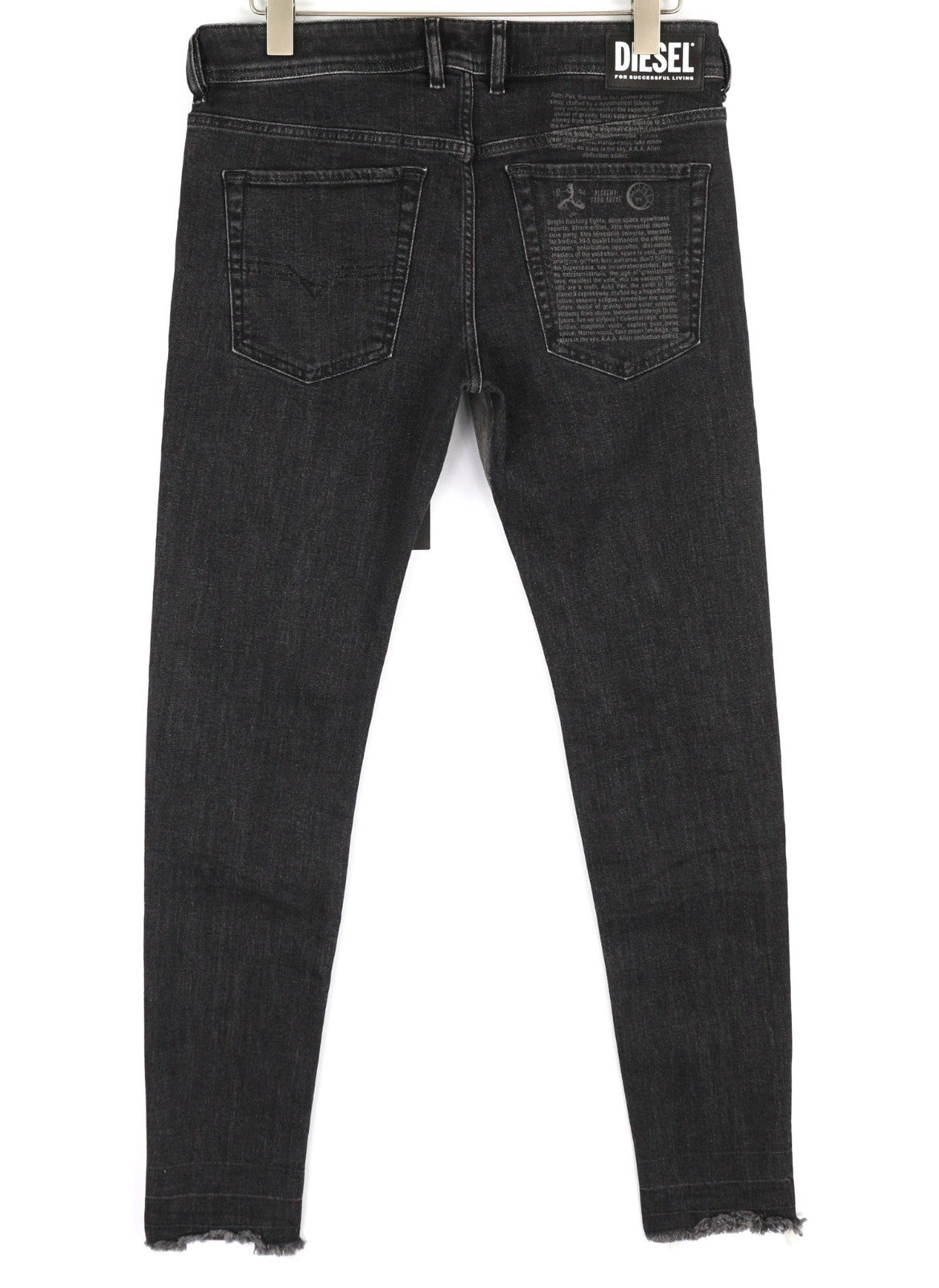 DIESEL Sleenker-X-SP 082AX Men's Jeans W32/L32 Grey Slim Skinny Stretch Washed