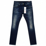 DIESEL Thavar-NE 0607U Men's Jeans W28 Dark Blue Jogg Sweat Slim Ripped Style