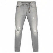 DIESEL Tepphar 0687W Men's Jeans W30/L32 Grey Slim Carrot Stretch Ripped Look