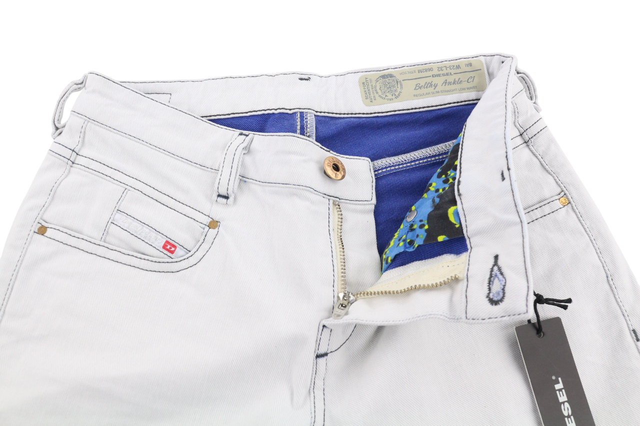 DIESEL Belthy Ankle-C1 0682M Women's Jeans W23/L32 Blue Slim Straight Stretch