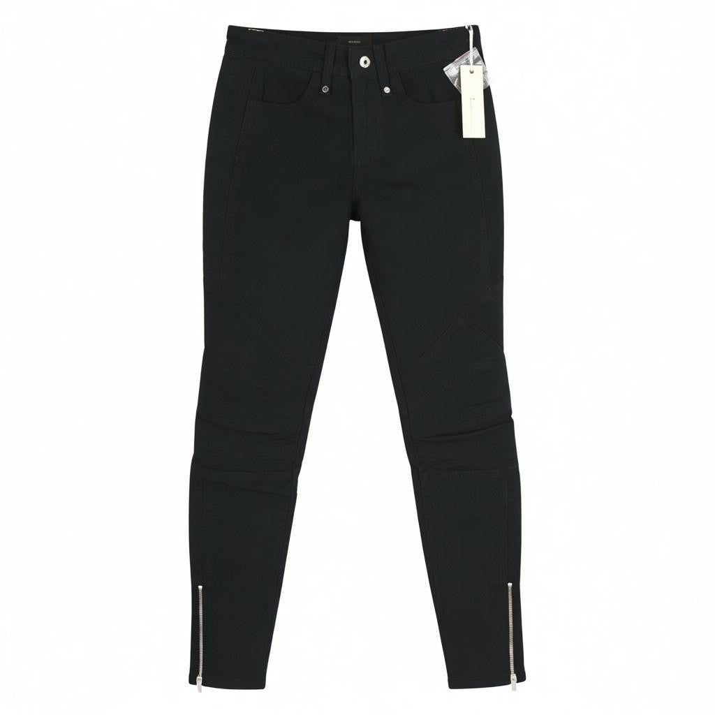 DIESEL P-Amal 00SJLC 0GAJK Women's Trousers W27 Black Skinny Stretch Zip RRP170