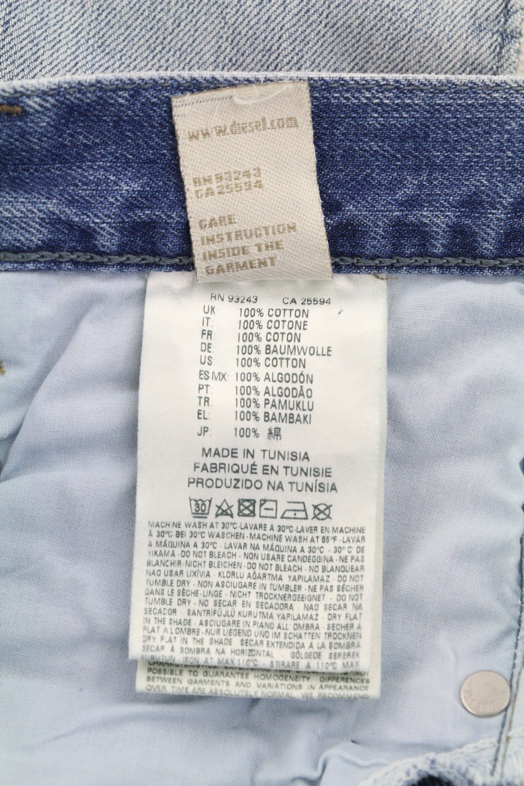 DIESEL Belthy Ankle-C 084FC Women's Jeans W24/L30 Blue Slim Straight Cotton