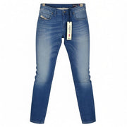 DIESEL Grupee-NE 0837T Women's Jeans W25 Blue Jogg Sweat Super Slim Skinny