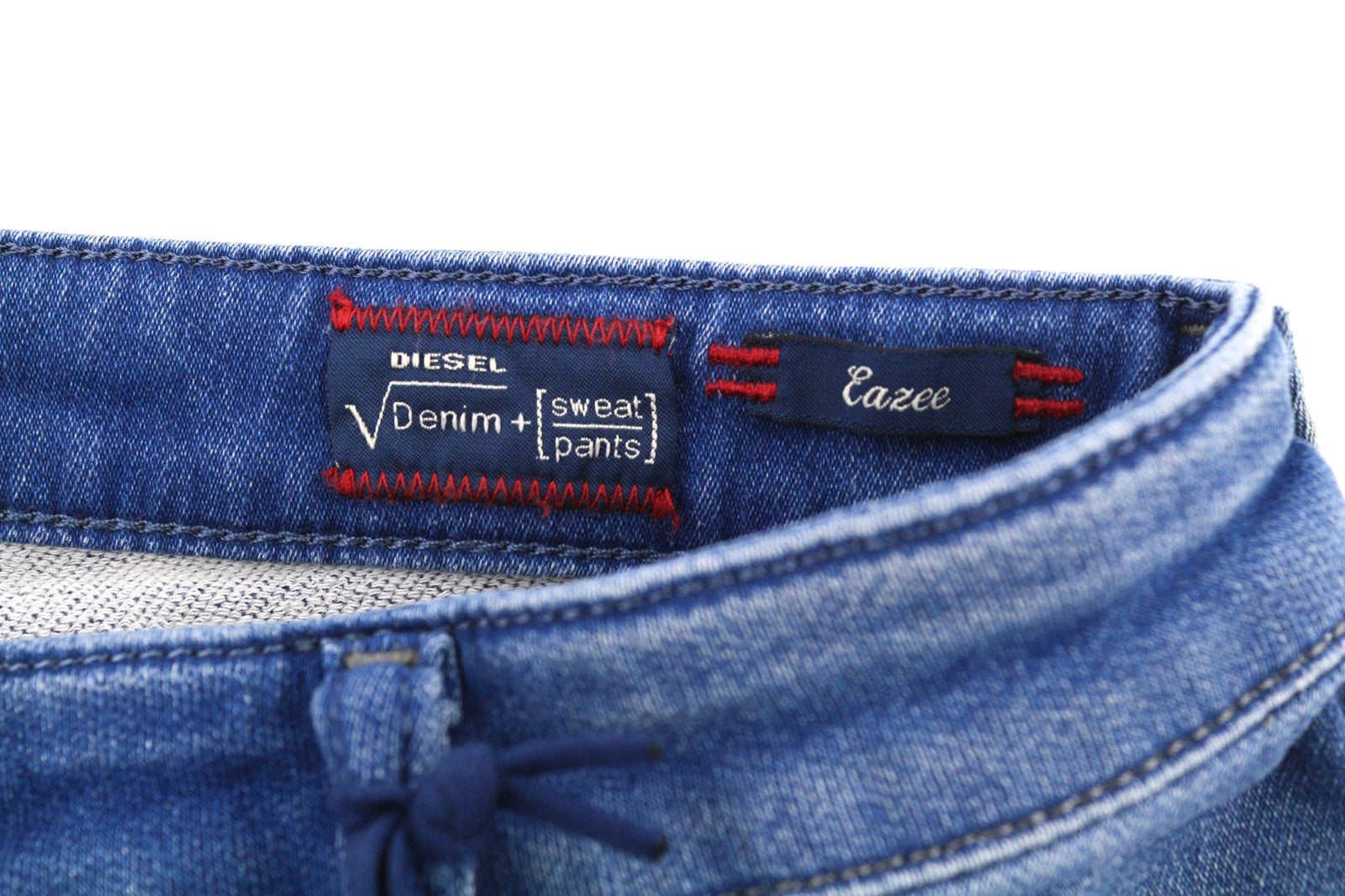 DIESEL Eazee-NE 0837T Women's Jeans W25 Blue Jogg Sweat Boyfriend Crop Style