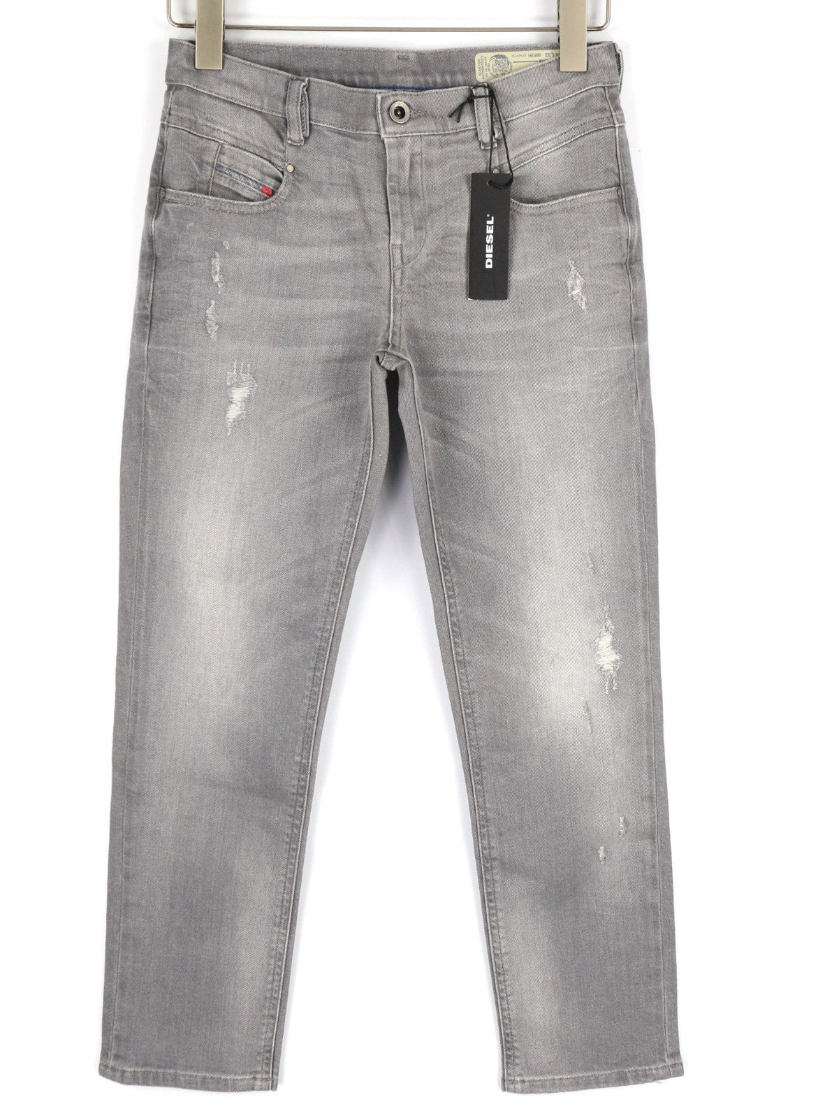 DIESEL Belthy-Ankle 0853H Women's Jeans W24/L32 Grey Slim Straight Washed