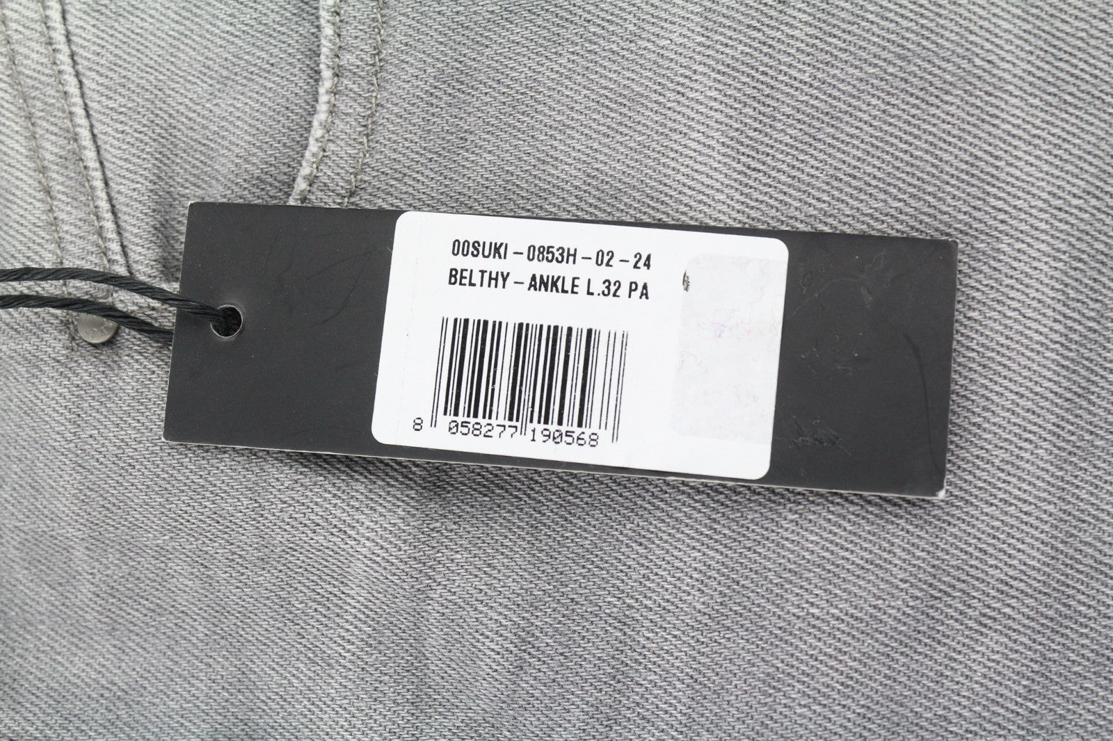 DIESEL Belthy-Ankle 0853H Women's Jeans W24/L32 Grey Slim Straight Washed