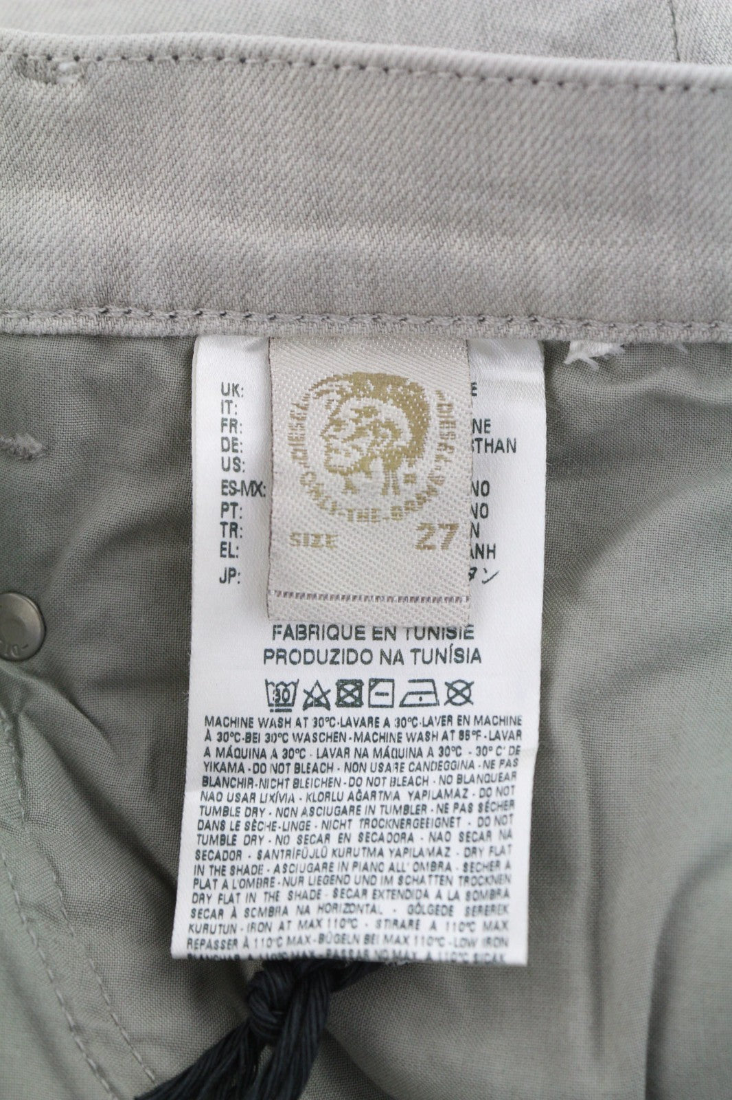 DIESEL D.N.A. Belthy 0676M Women's Jeans W27/L32 Grey Slim Straight RRP180