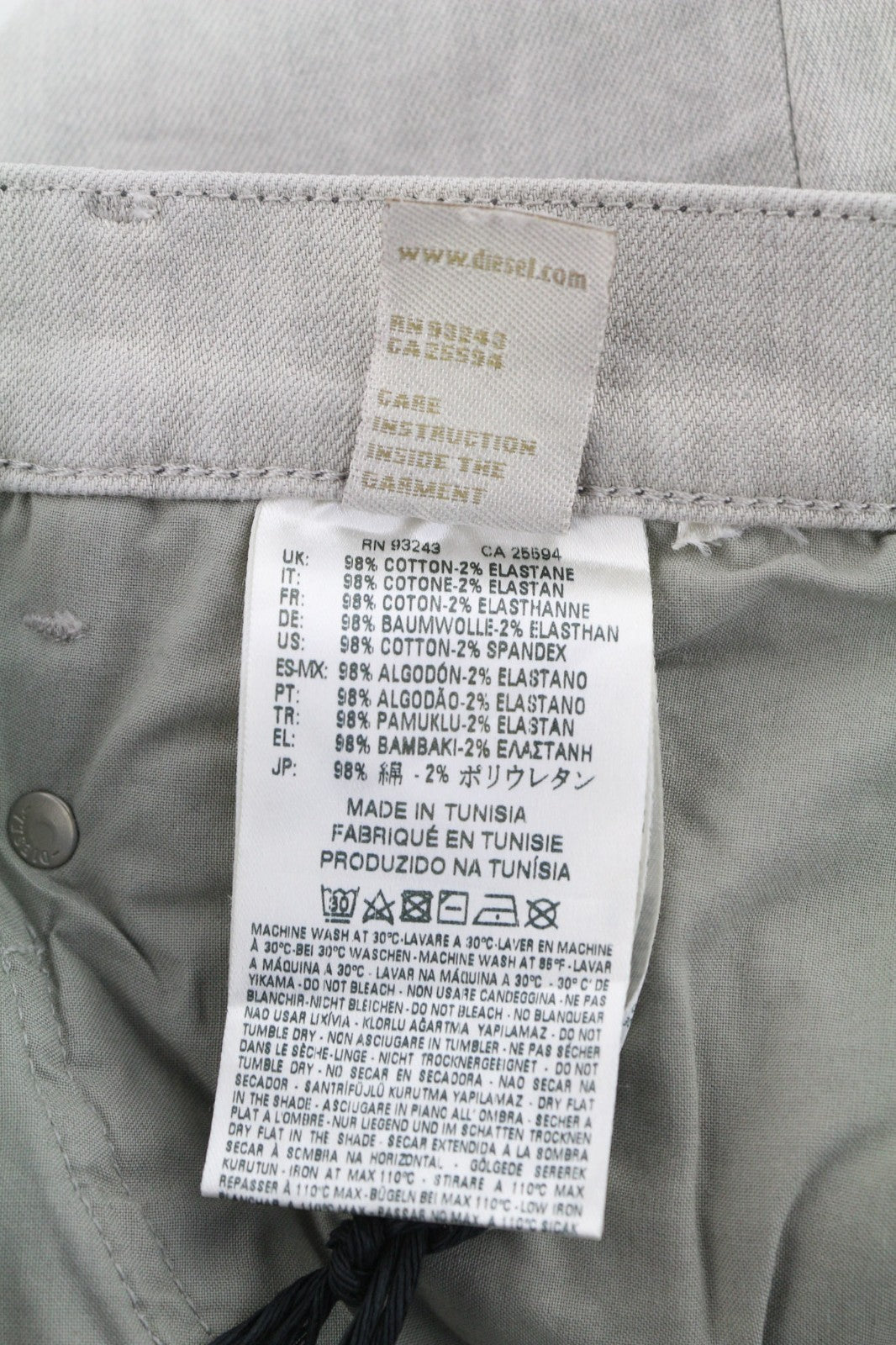 DIESEL D.N.A. Belthy 0676M Women's Jeans W27/L32 Grey Slim Straight RRP180