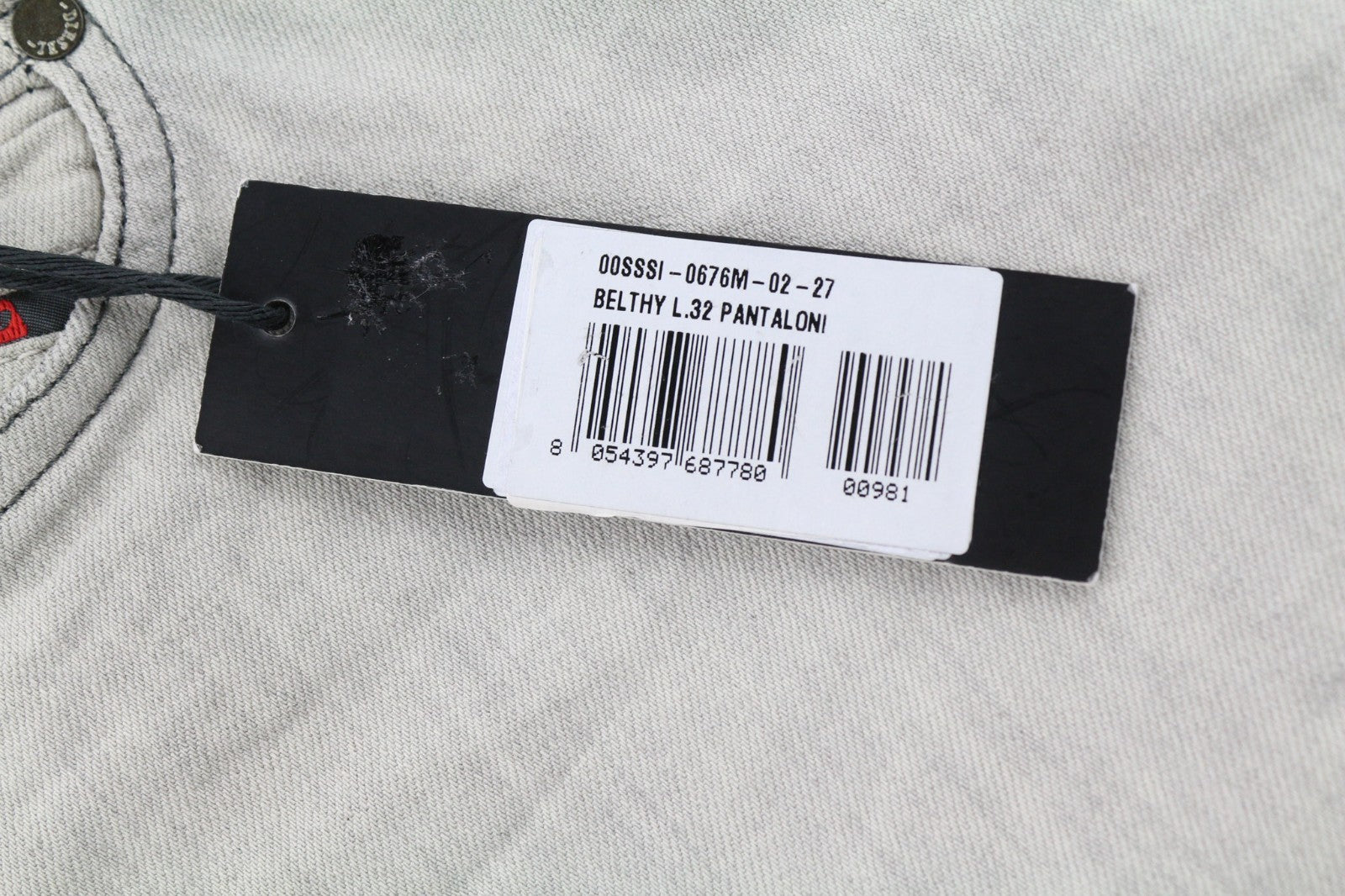 DIESEL D.N.A. Belthy 0676M Women's Jeans W27/L32 Grey Slim Straight RRP180