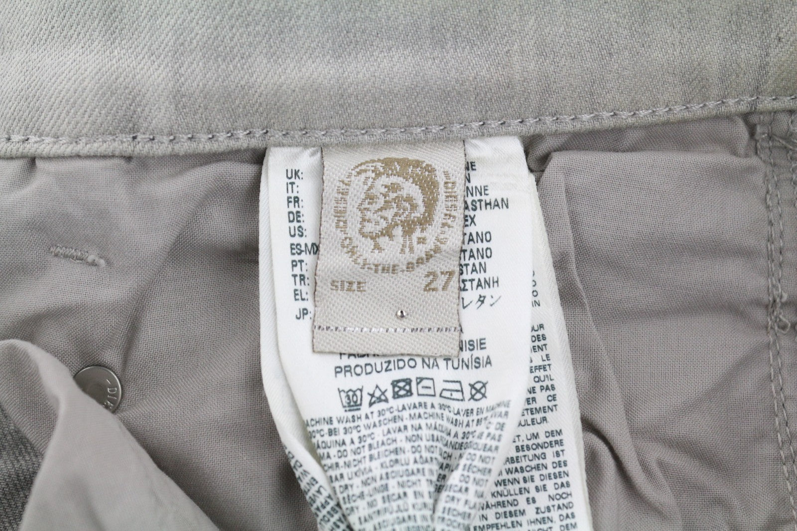 DIESEL D.N.A. Belthy 0676M Women's Jeans W27/L32 Grey Slim Straight RRP180