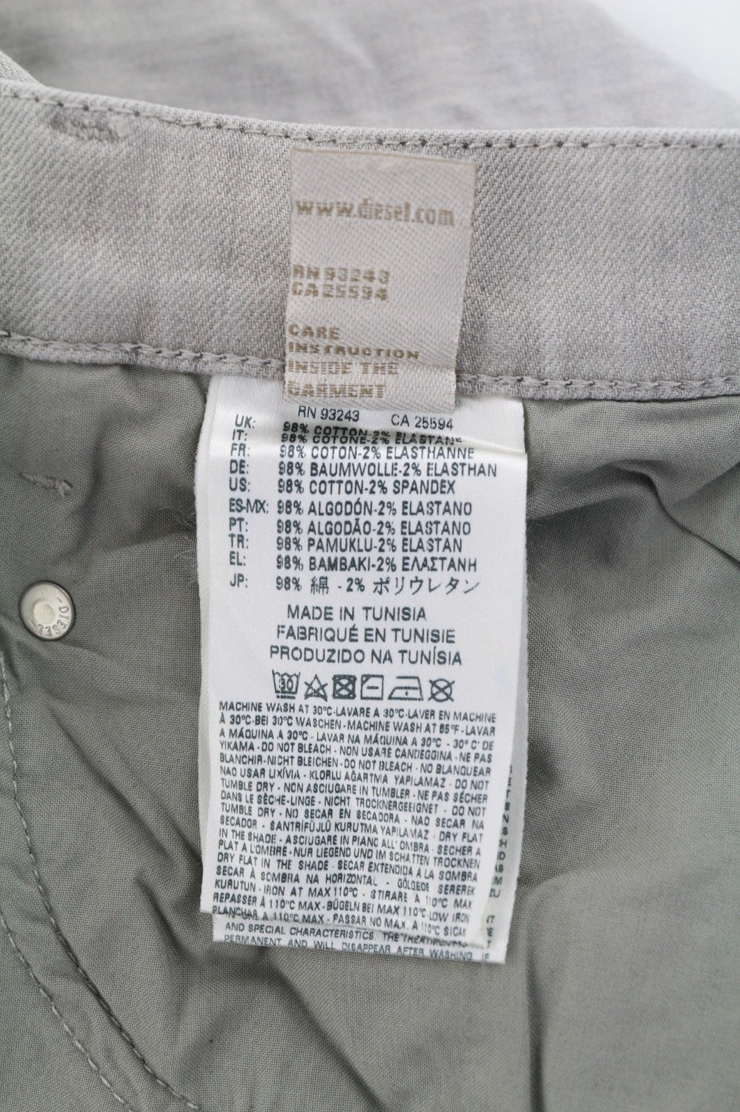 DIESEL D.N.A. Belthy 0676M Women's Jeans W28/L32 Grey Slim Straight RRP180