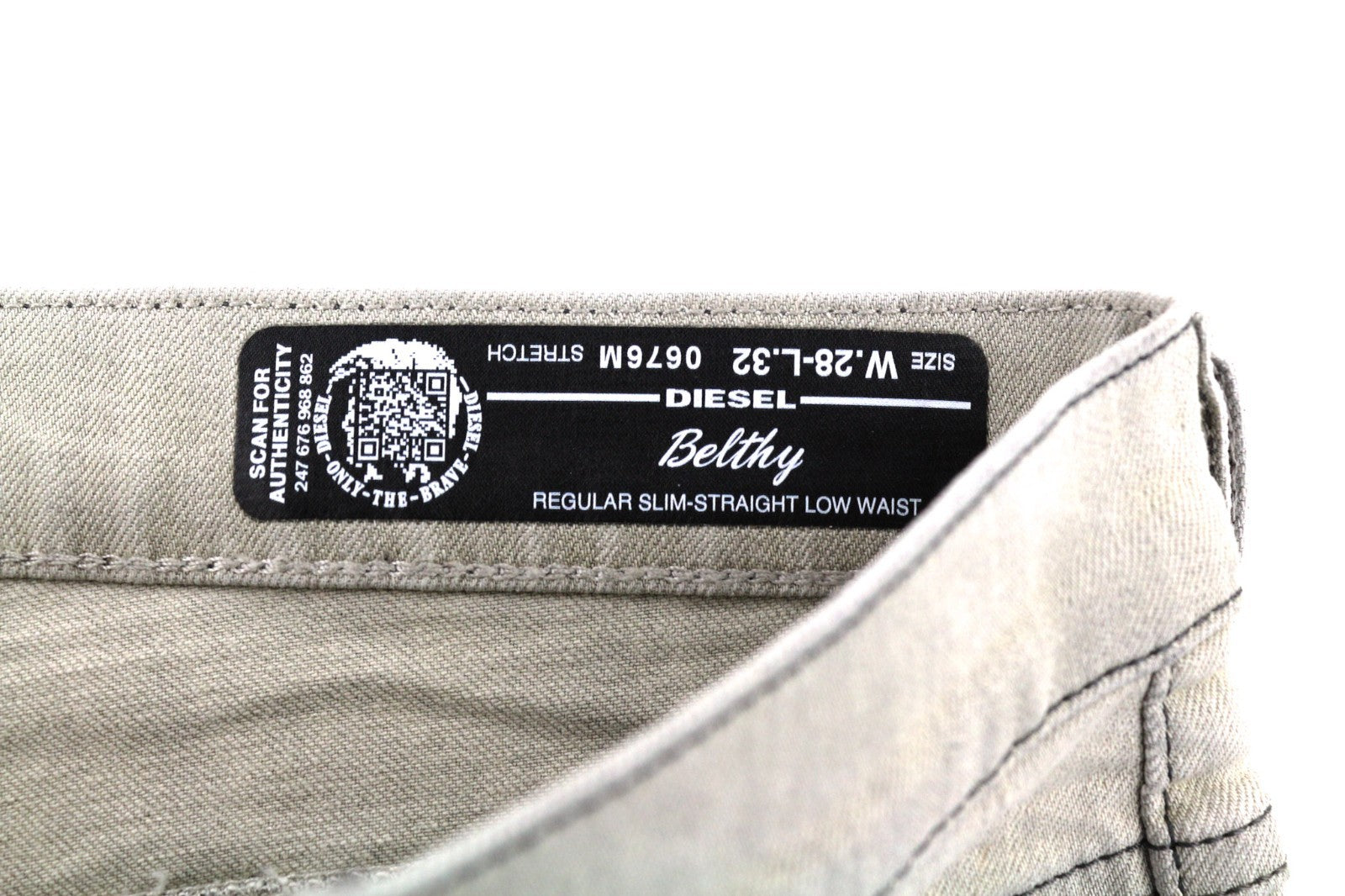DIESEL D.N.A. Belthy 0676M Women's Jeans W28/L32 Grey Straight Slim RRP180