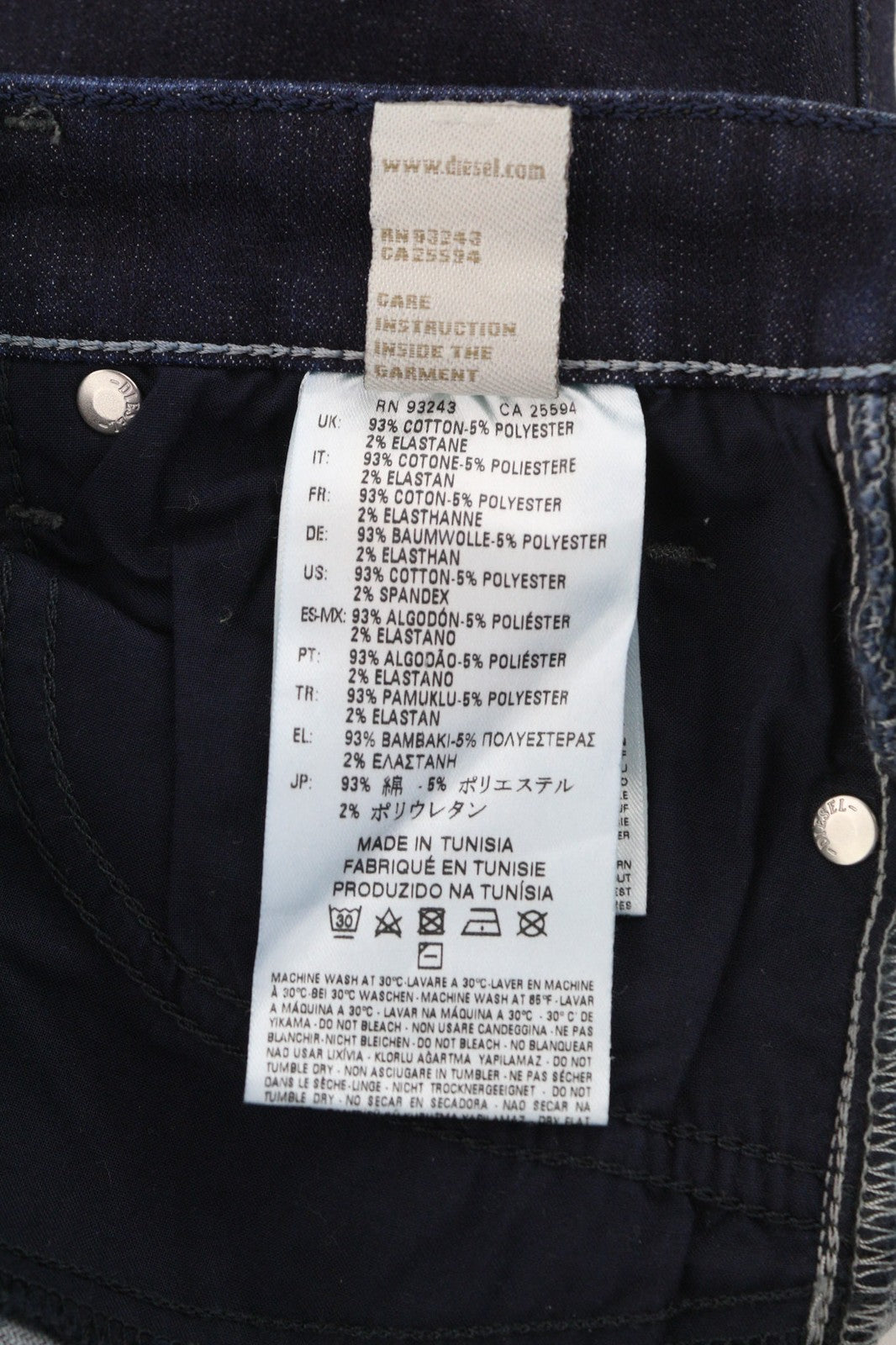 DIESEL Skinzee-High 0813C Women's Jeans W25/L30 Blue Super Slim Skinny Fit