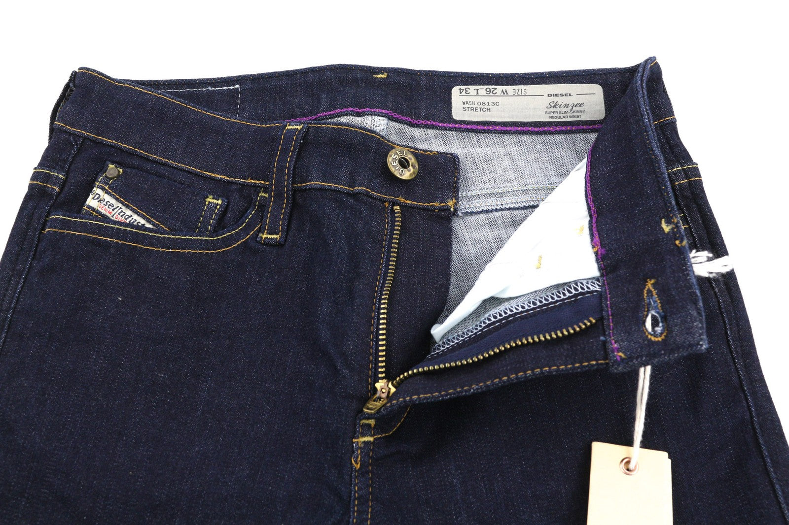 DIESEL Skinzee 0813C Women's Jeans W26/L34 Dark Blue Super Slim Skinny Fit