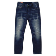 DIESEL Eazee-NE 0662K Women's Jeans W25 Blue Jogg Sweat Boyfriend Crop Style