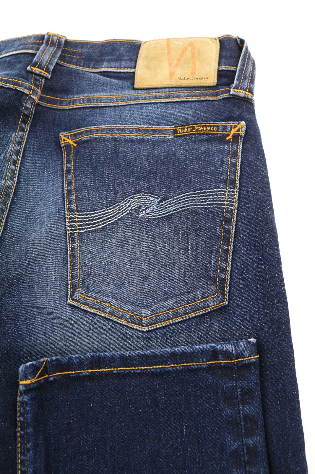 NUDIE JEANS Tube Kelly Men's W28/L34 Recycle Indigo Wash Zip Fly Blue Denim