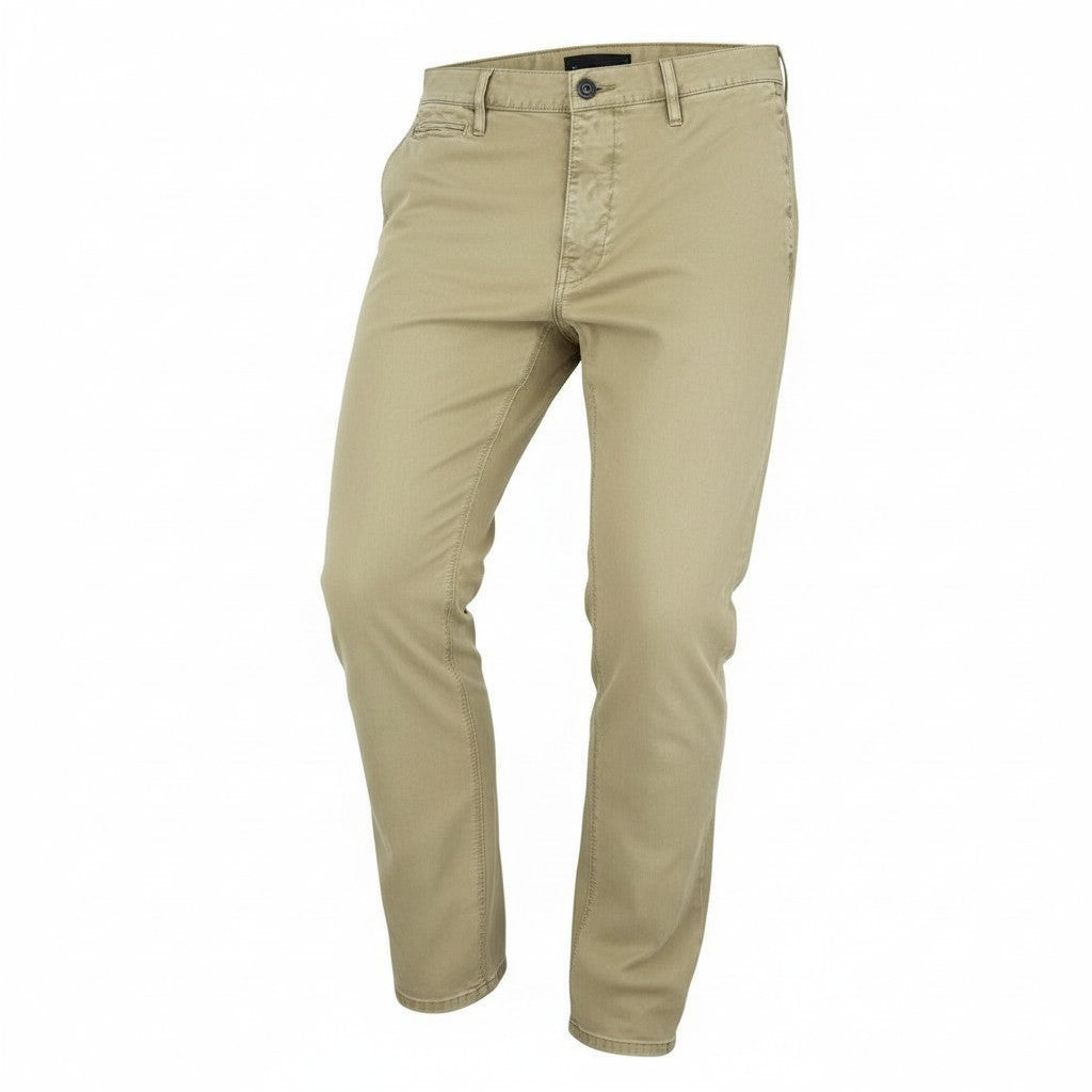 NUDIE JEANS Khaki Regular Men's W30/L32 Mid Beige Chino Buttoned Logo Pockets