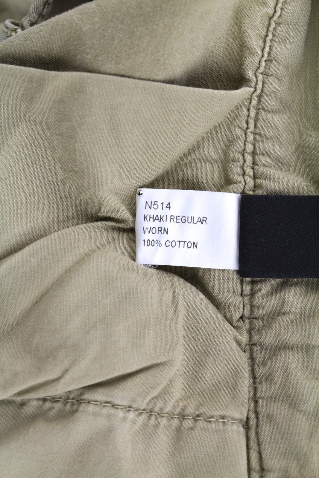 NUDIE JEANS Khaki Regular Men's W30/L32 Mid Beige Chino Buttoned Logo Pockets