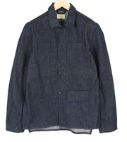 NUDIE JEANS Tryggve Men's Jacket M Dark Two By One Organic Polo Button Denim