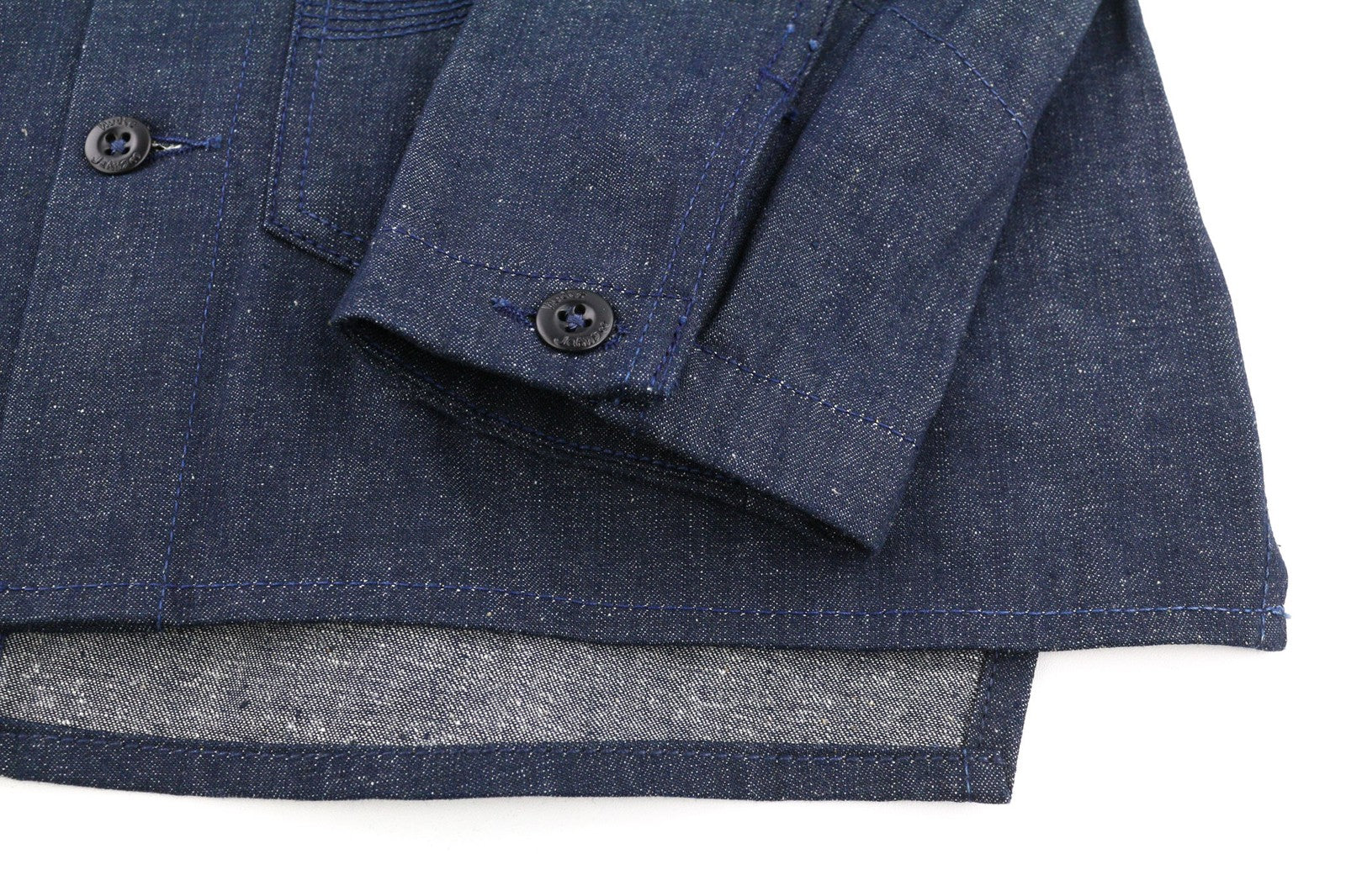 NUDIE JEANS Tryggve Men's Jacket M Dark Two By One Organic Polo Button Denim