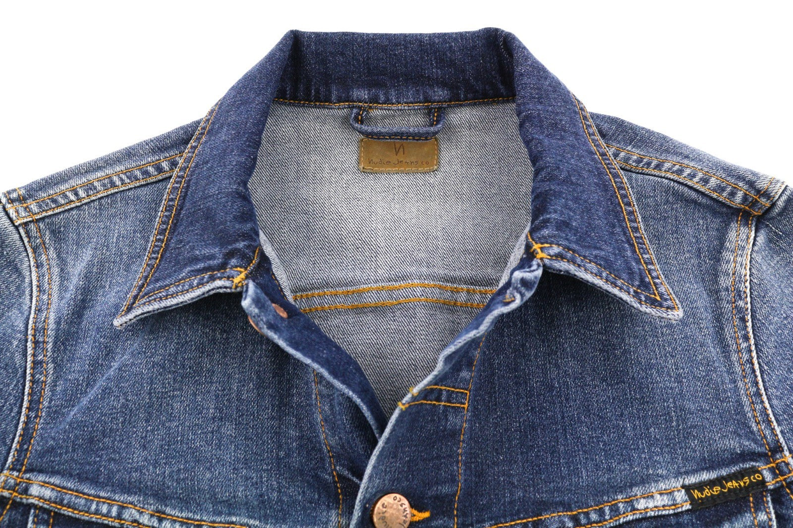 NUDIE JEANS Perry Men's Jacket XS Excellent Organic Blue Washed Denim