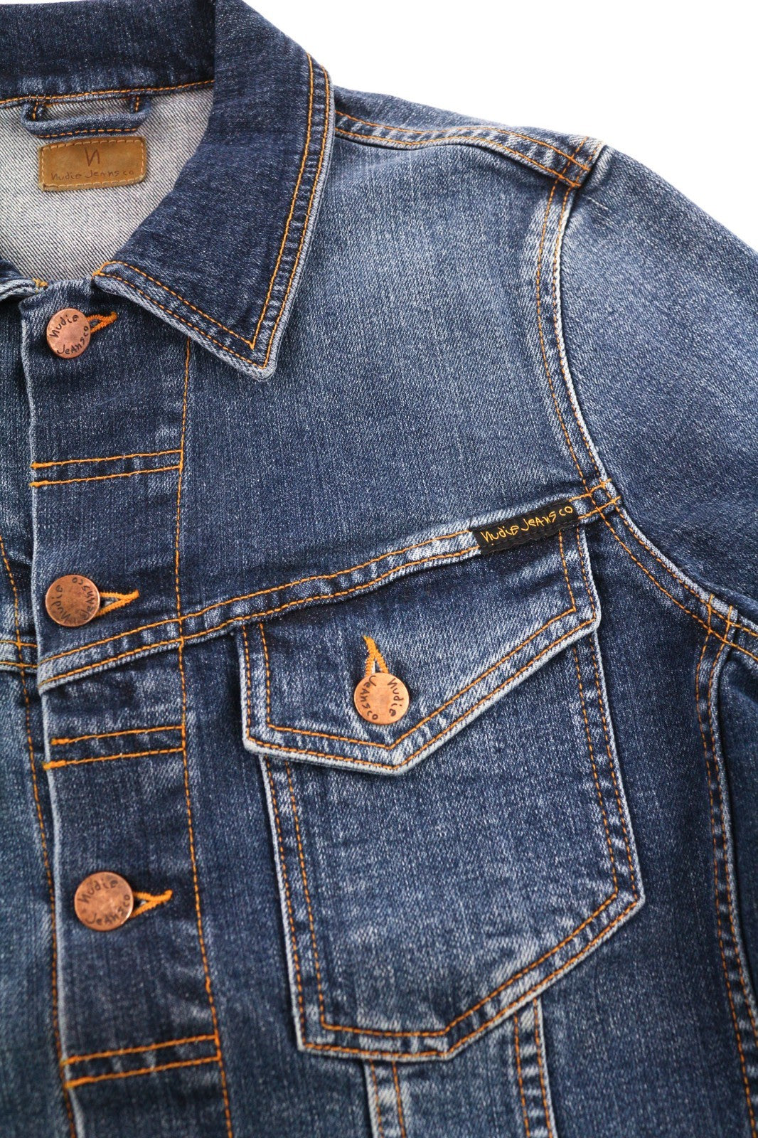 NUDIE JEANS Perry Men's Jacket XS Excellent Organic Blue Washed Denim