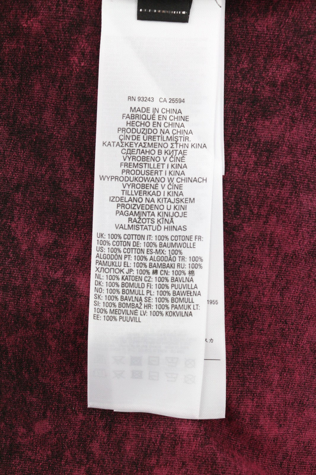 DIESEL T-Reg-E4 Women's T-Shirt L Burgundy Crew Short Sleeve Soft Faded RRP125