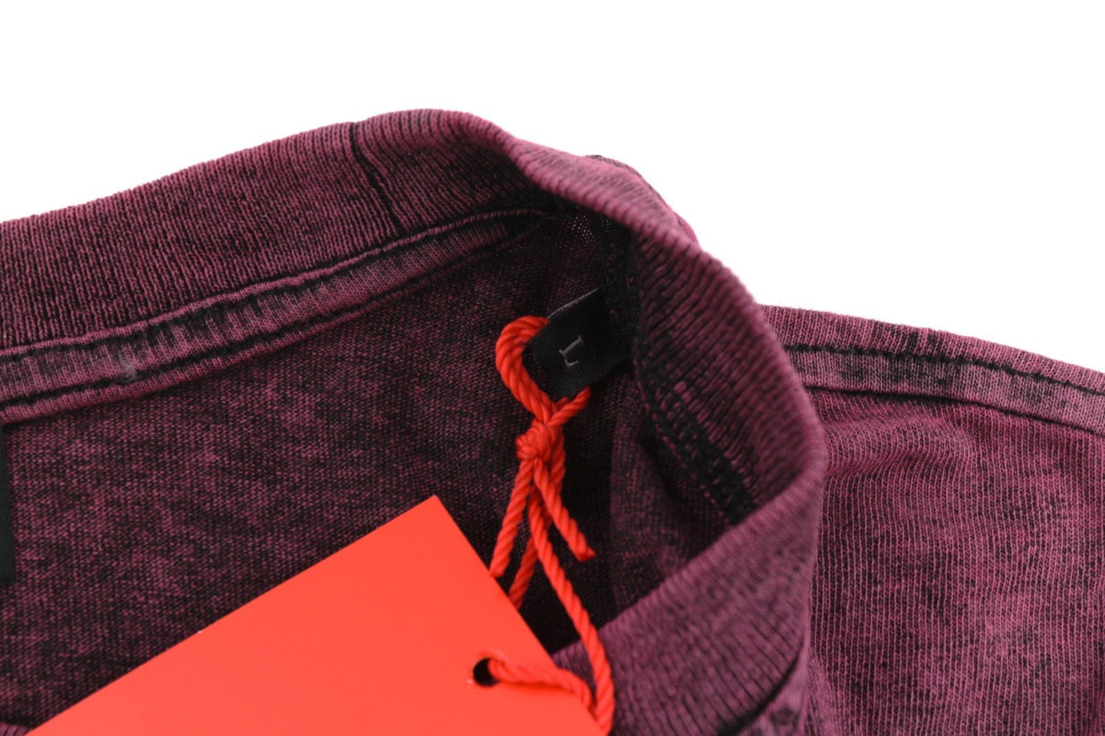 DIESEL T-Reg-E4 Women's T-Shirt L Burgundy Crew Collar Short Sleeve RRP125