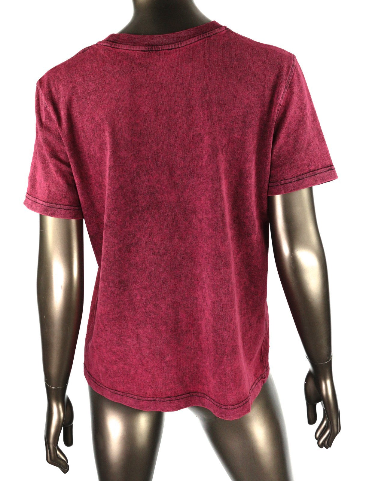 DIESEL T-Reg-E4 Women's T-Shirt XL Burgundy Crew Short Sleeve Easy RRP125