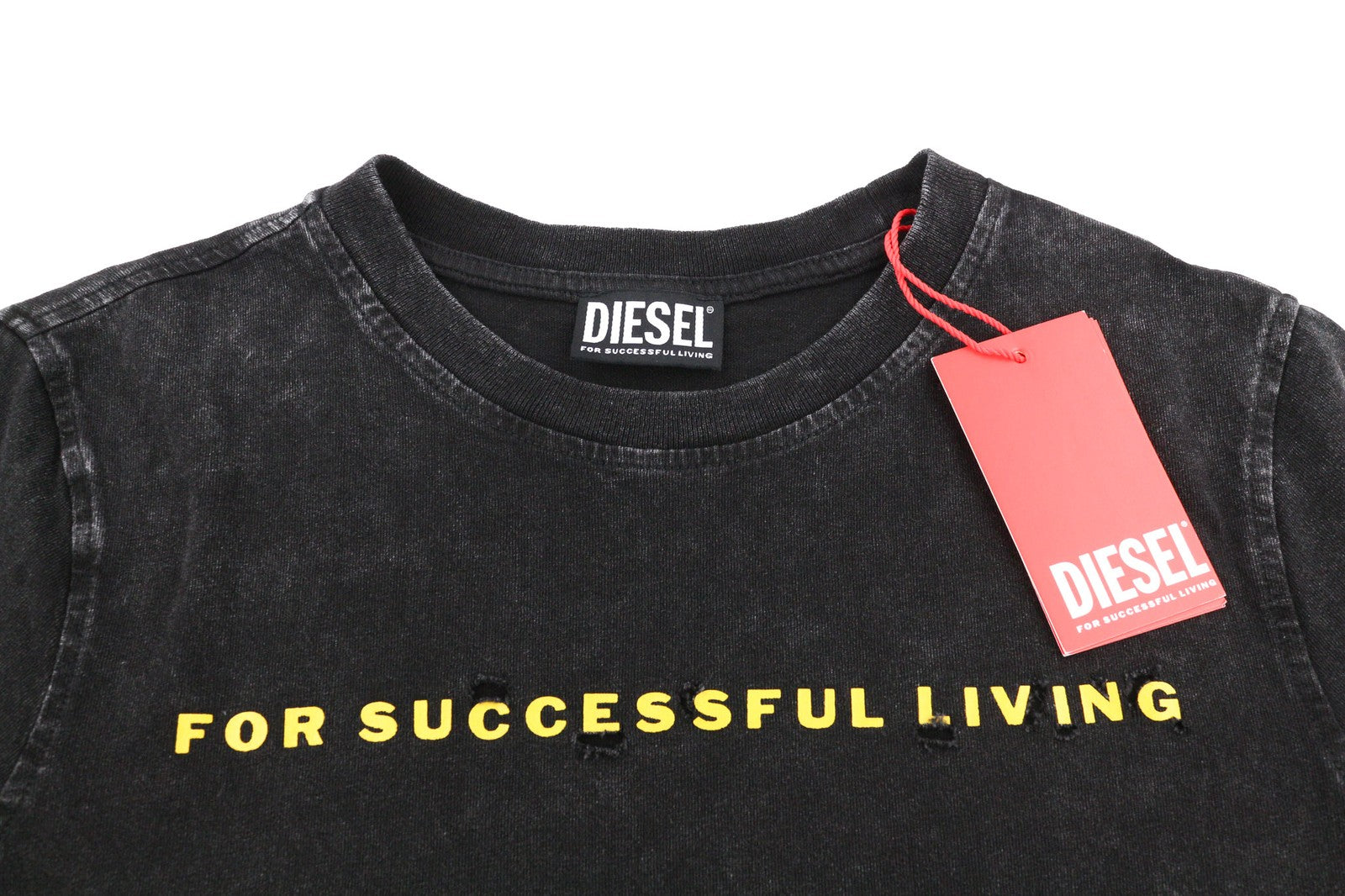 DIESEL T-Reg-E4 Women's T-Shirt M Black Crew Collar Short Sleeve RRP125