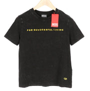 DIESEL T-Reg-E4 Women's T-Shirt XL Black Crew Collar Short Sleeve Faded RRP125