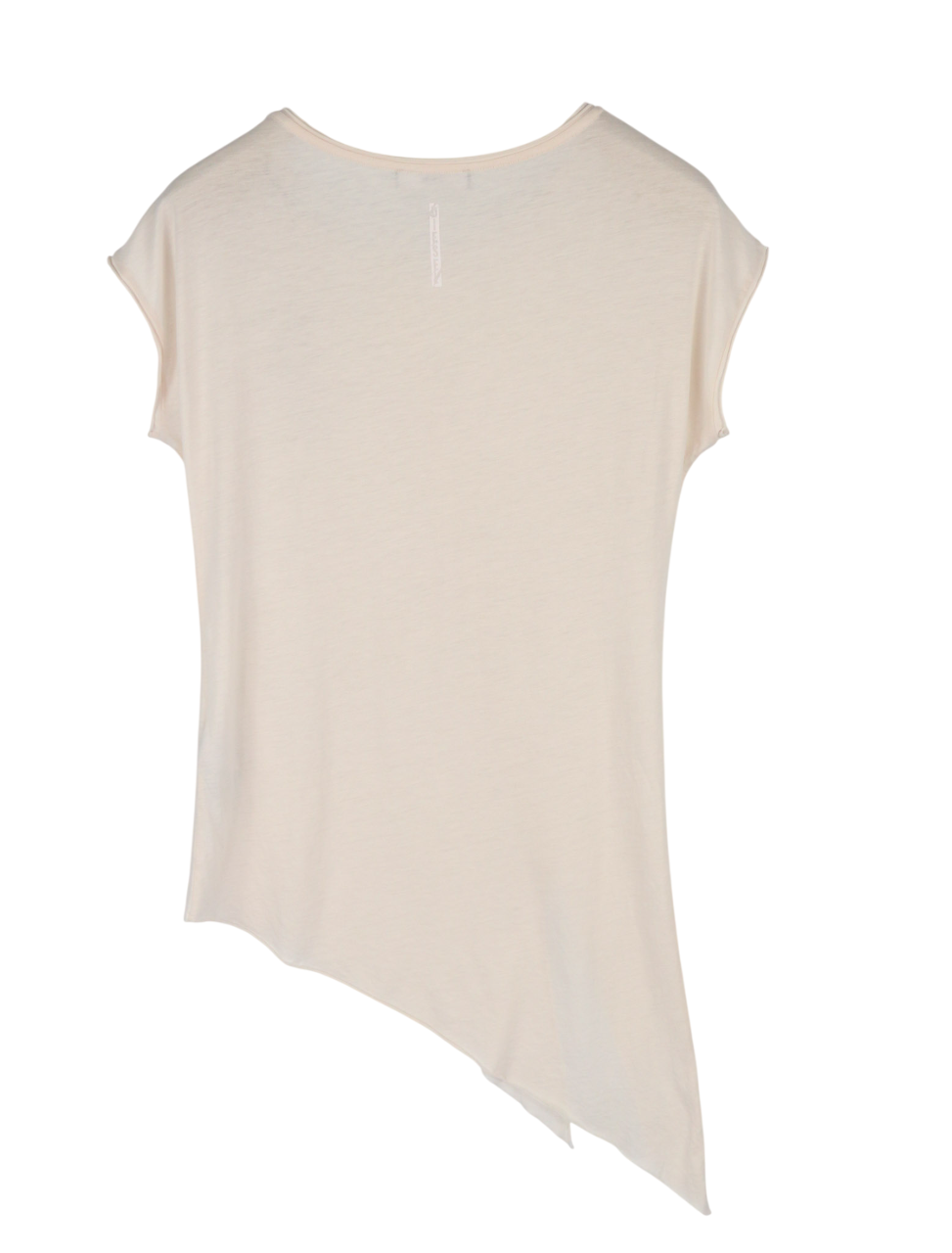 DIESEL T-Mishel Women's T-Shirt 2XS Light Soft Knit Asymmetrical Split Crew