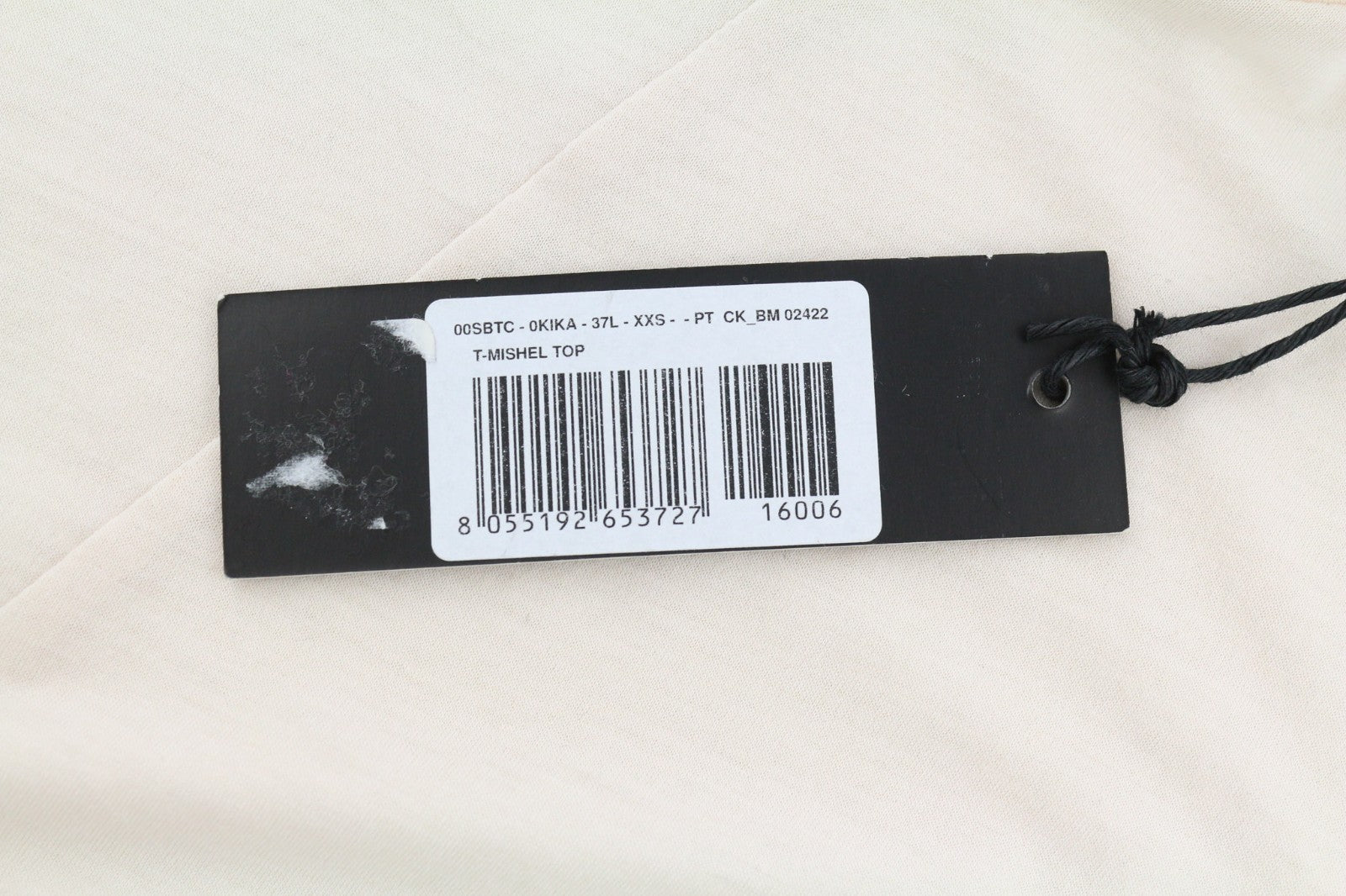 DIESEL T-Mishel Women's T-Shirt 2XS Light Soft Knit Asymmetrical Split Crew