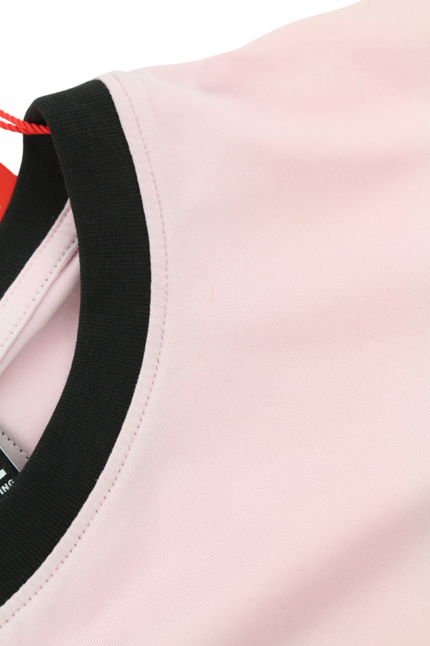 DIESEL Awtee-Boursty-WT1 Women's T-Shirt M Pink Cropped Crew Short Sleeve