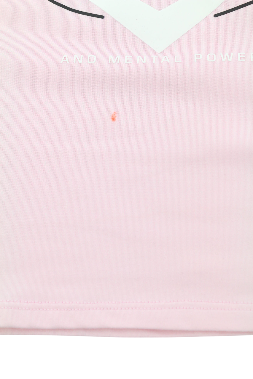 DIESEL Awtee-Boursty-WT1 Women's T-Shirt M Pink Cropped Crew Short Sleeve