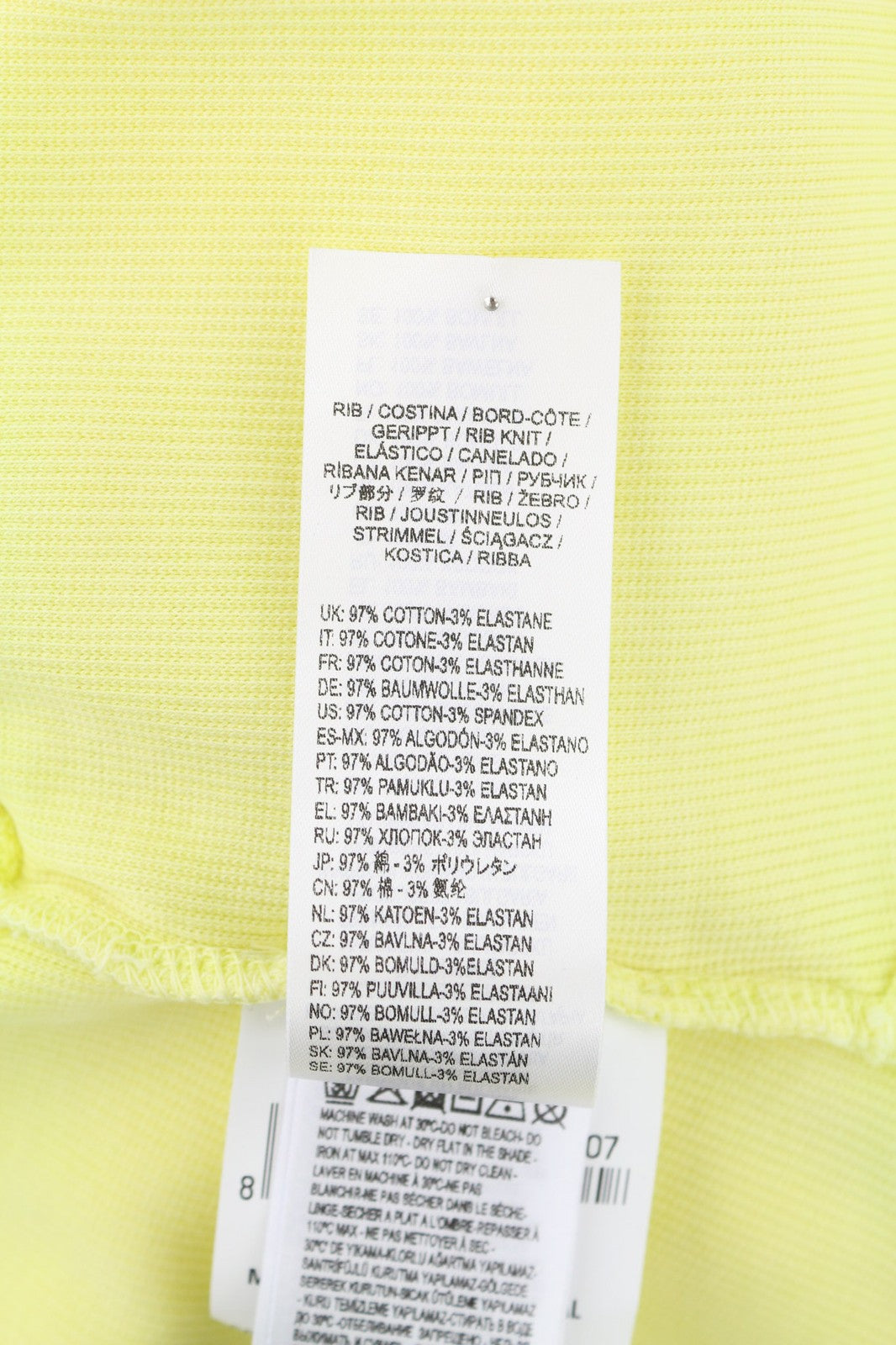 DIESEL T-Holdy Women's T-Shirt S Yellow Crew Short Sleeve Button Logo RRP300