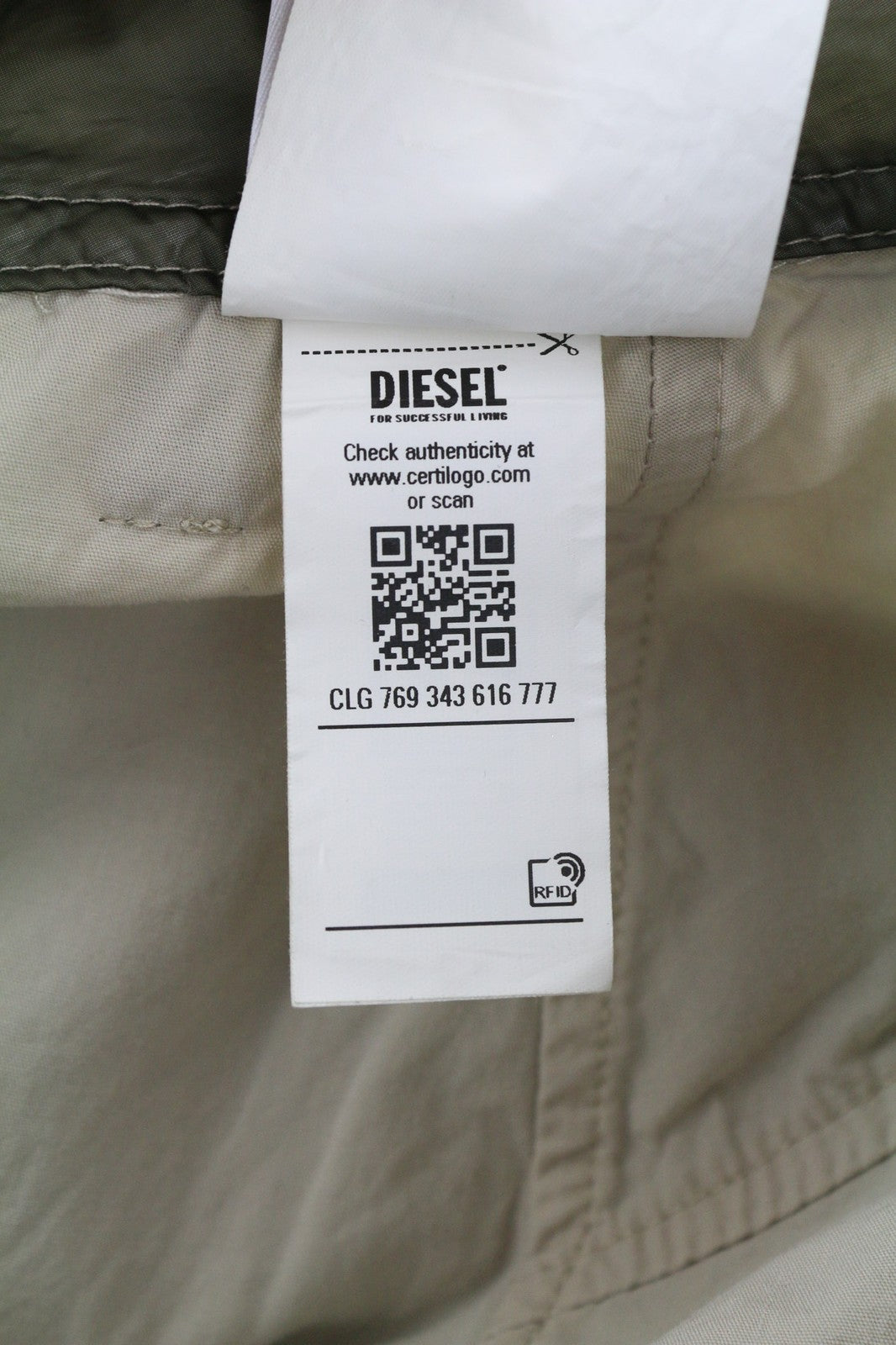 DIESEL O-Kylie-A Women's Skirt W26 Military Green Mini Patch Pocket Zip RRP195