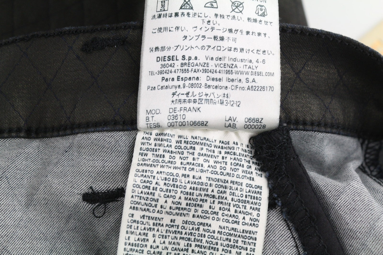 DIESEL De-Frank Women's Skirt W27 Black Mini Fitted Zip Pockets Embroidery