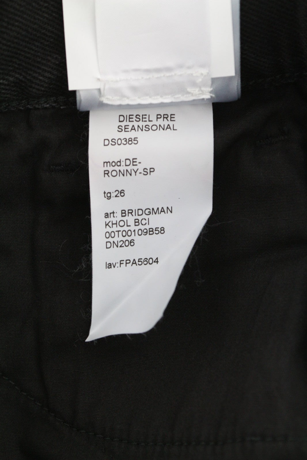 DIESEL De-Ronny-Sp Women's Skirt W26 Black Denim Washed Midi Belted Back Split