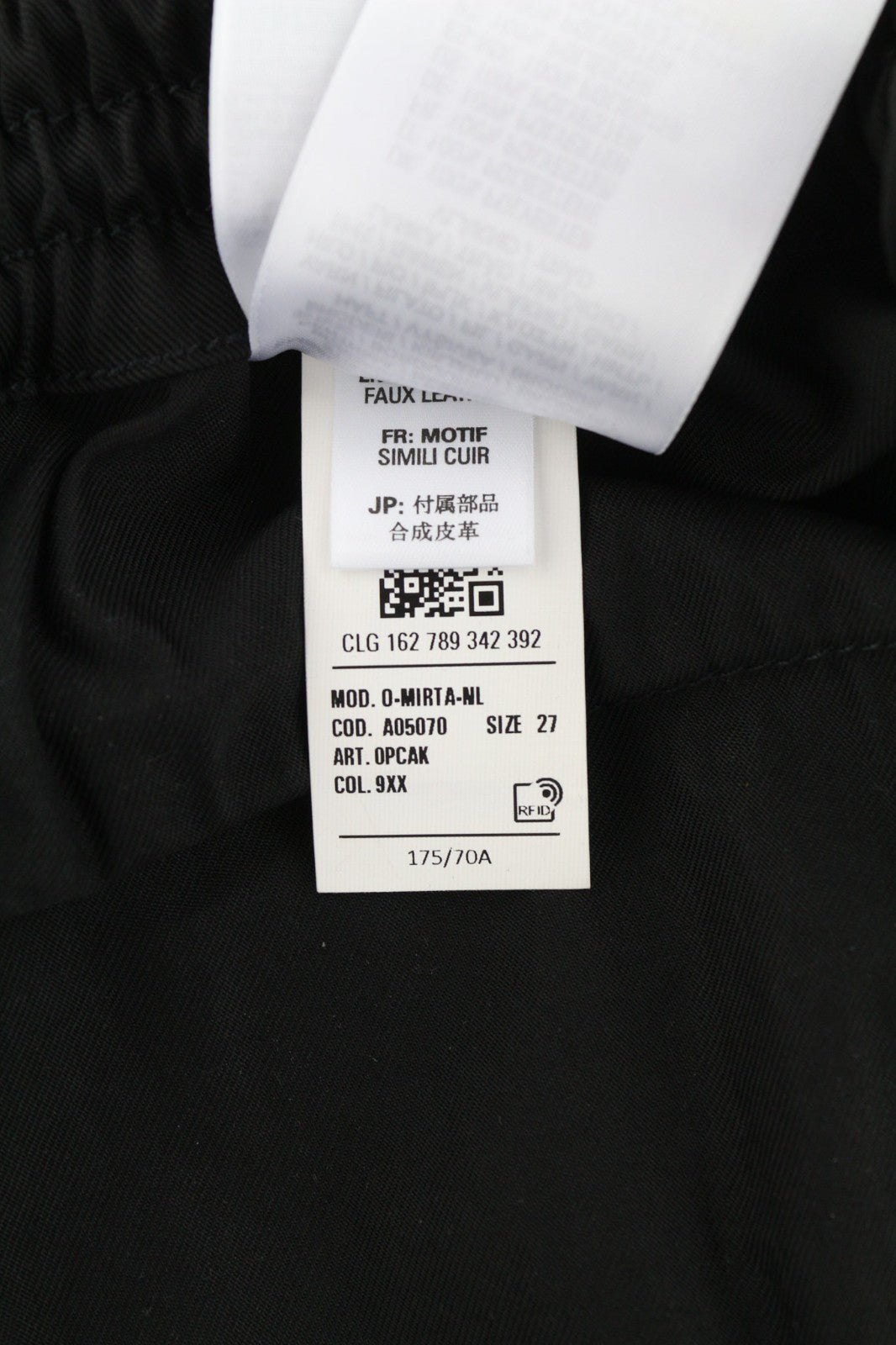 DIESEL O-Mirta-NL Women Skirt W27 Black Midi Elastic Waist Patch Pocket RRP275