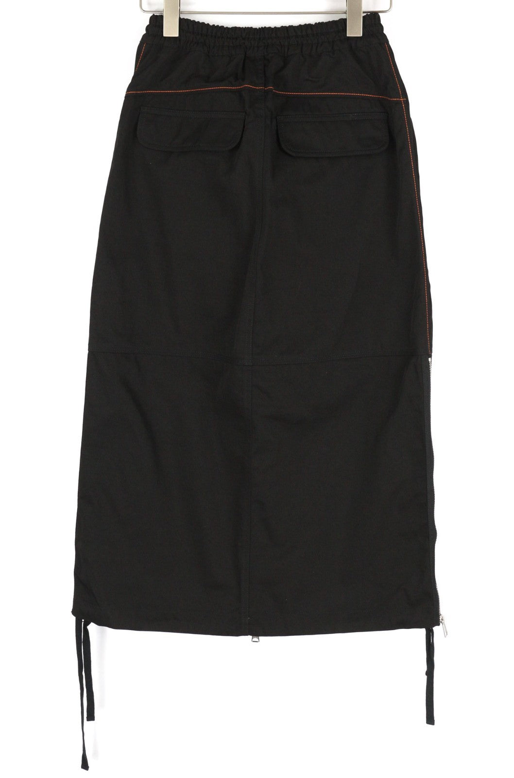 DIESEL O-Mirta-NL Women Skirt W24 Black Midi Elastic Waist Patch Pocket RRP275