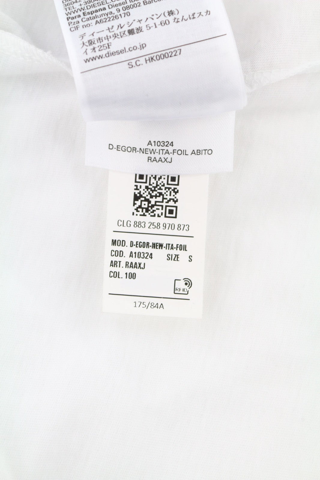 DIESEL D-Egor-New Women's Dress S White Crew Short Sleeve Mini Silver RRP110