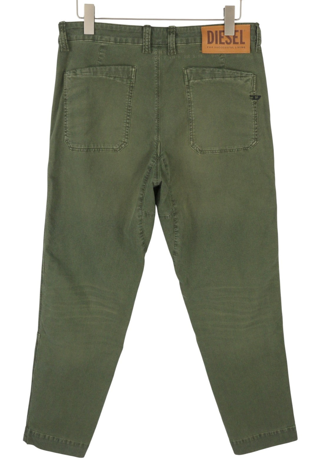 DIESEL D-Azerr Jogg 069WH Men Jeans W32 Green Faded Stretch Straight Zip Fly