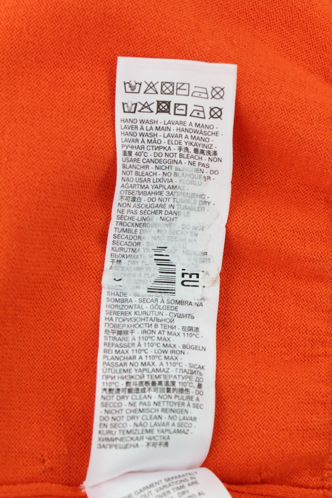 DIESEL K-Trass Men's Jumper L Orange Knitted Cotton V-Neck Button Cardigan