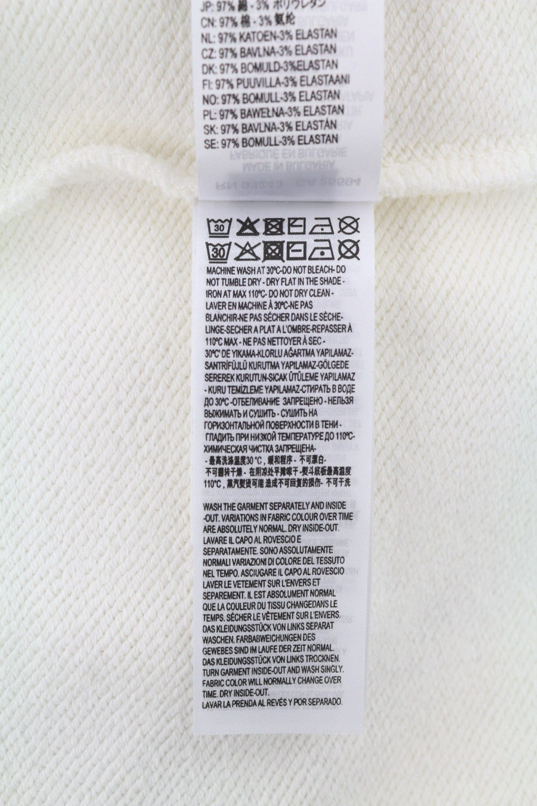 DIESEL S-Saint-Division Men's Sweatshirt M White Half Zip Pullover Front RRP299