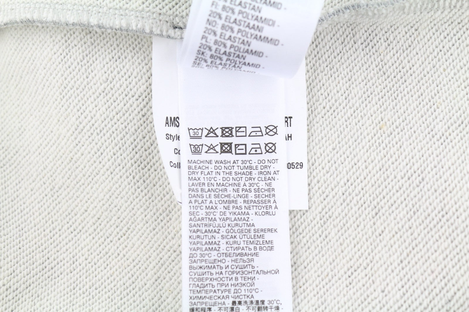 DIESEL AMST-Coarll-WT24 Men's Hoodie L Grey Melange 55DSL Half Zip Sport Style